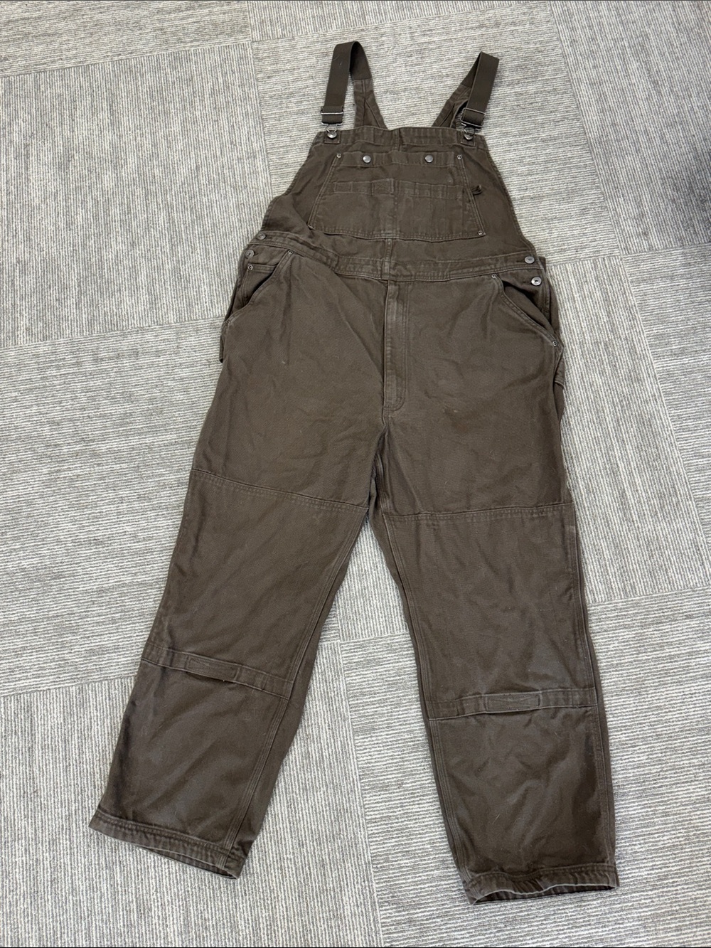 Duluth Trading Co Brown Overall Work Pants Leg Panel